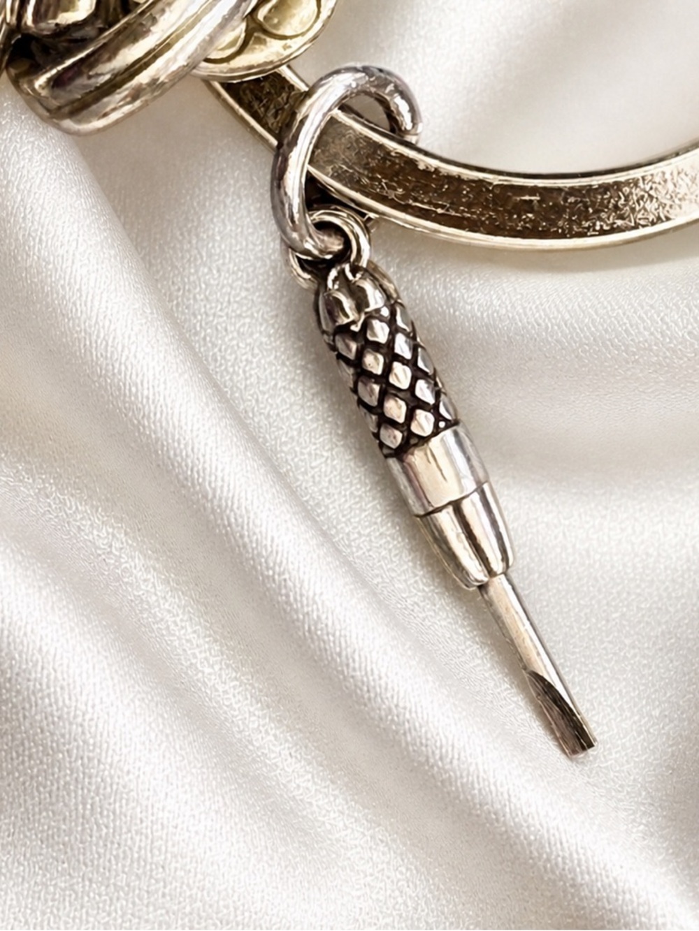 RARE NWOT Brighton Fireworks Heart Key Fob Keychain Picture Frame Holder Locket - Picture 5 of 8